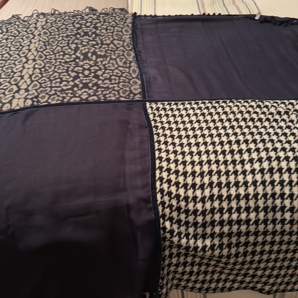 Patchwork Mixed Pattern Leopard Print & Houndstoo… - image 3